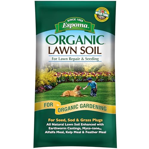 Espoma Organic Lawn Soil. All Natural and Organic Soil Mix for Promoting Seed Germination and...