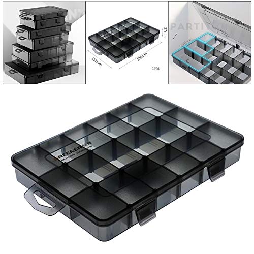 FLAMEER Multifunctionele draaddoos voor sieraden, oorbellen, opbergdoos, schroeven, parels, opberggereedschap, 18… - Afbeelding 6