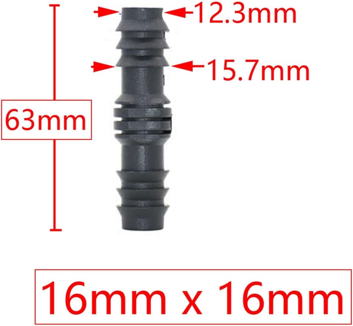 Garden Hose Fittings 30 Pieces Drip Watering 16/20/25mm Pe Tube Barbed Connector Tee Elbow Coupling Cap End Fitting 1/2 3/4 1 Inch (Color : Blue)