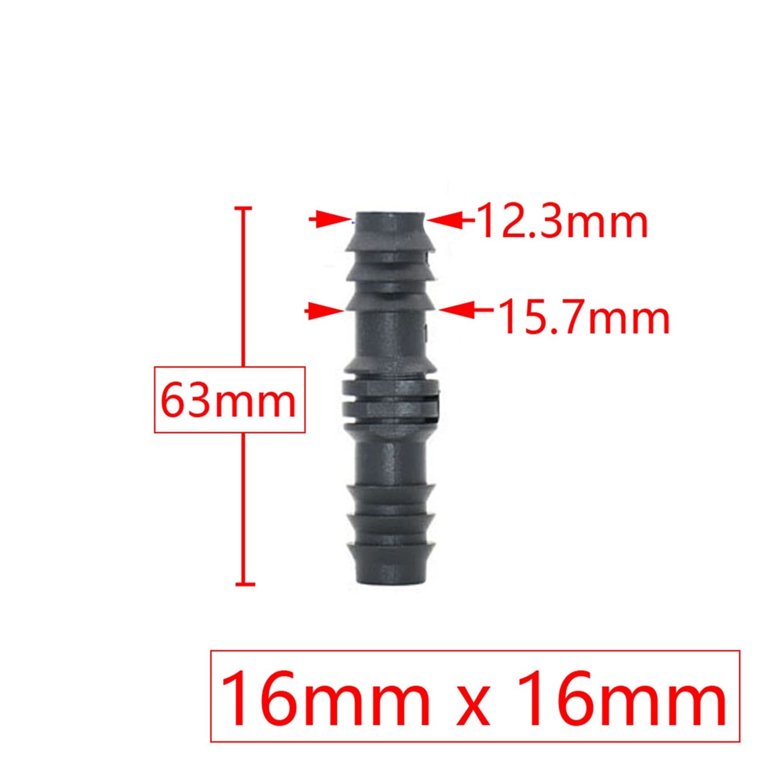 Garden Hose Fittings 30 Pieces Drip Watering 16/20/25mm Pe Tube Barbed Connector Tee Elbow Coupling Cap End Fitting 1/2 3/4 1 Inch (Color : Yellow)