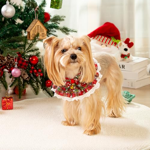 Disfraz de Navidad para Perros Bandana con Cascabeles M miniatura 6