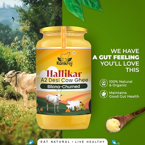 Image of Kankrej A2 Desi Hallikar Cow Ghee | Vedic Bilona Method | 100% Pure Desi Ghee Glass Bottle (100ml)