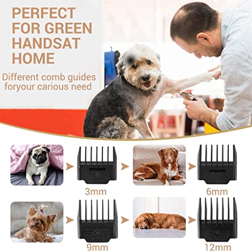 Image of DPISZONE Professional Automatic Rechargeable Pet Hair Trimmer with Comb for Dogs, Dog Cat Clipper Grooming Kit Low Noise Dog Hair Grooming kit for Dogs Cat Pet Trimmer