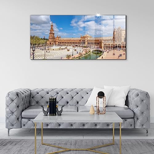 Peinture sur verre d'art de Séville Wallfluent 140x70cm pour intérieur