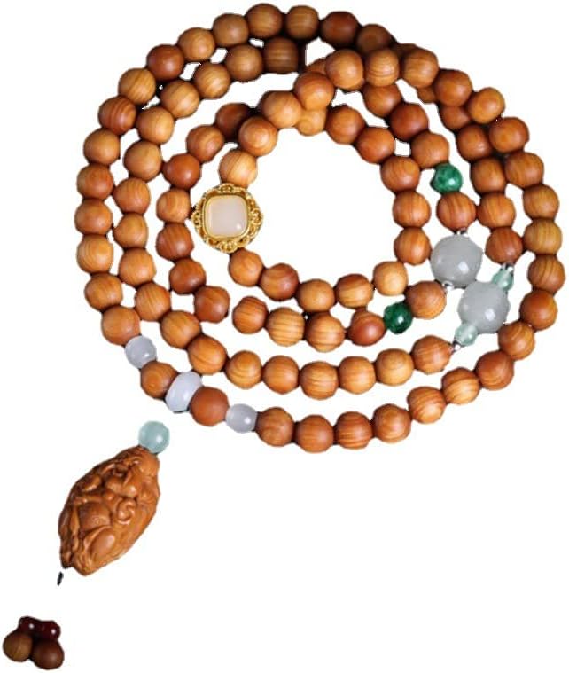 陈化崖柏DIY财源滚滚款手链 手链念珠0.8×108颗男女装饰(0.8×108颗)