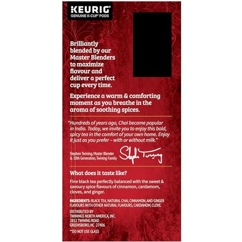 Twinings Chai Black Tea K-Cup Pods