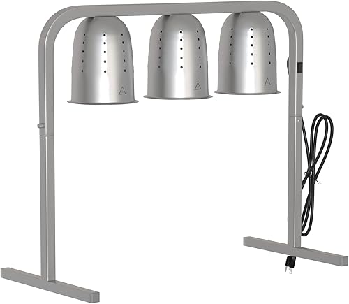 Lámpara de calor de pie independiente con 3 bombillas y patas en T, 120 V, 750 W, W63, calentador de buffet de alimentos comerciales, restaurante,