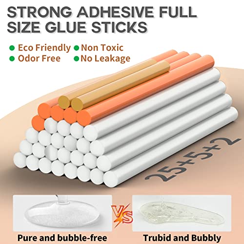 THINKWORK Hot Glue Gun, 20V Cordless Glue Gun with 30 PCS Full Size Sticks, Drip-Free Fast Heating Glue Gun Kit for DIY&Crafts, Repair and Construction, Rechargeable Battery and Charger Included - Image 6