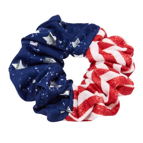 Claire's Patriotic Red, White, And Blue Flag Design Glitter Scrunchie - Cute American Flag 4Th July Hair Accessories For Women And Girls #TOP27