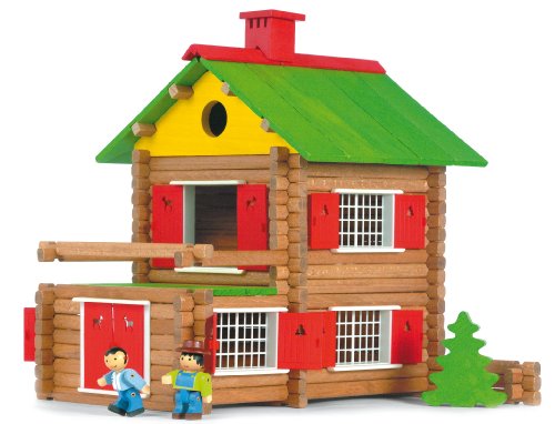 51qF RKLSrL Jeujura - Jouet en Bois - Chalet Suisse - 175 Pièces Taille Unique J8004