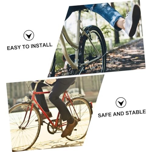 HEATSHAKING 鉄製ダブルレッグ自転車スタンド バイク用駐車ブラケット 丈夫で安定性 取り付け簡単な駐輪サポートパーツ