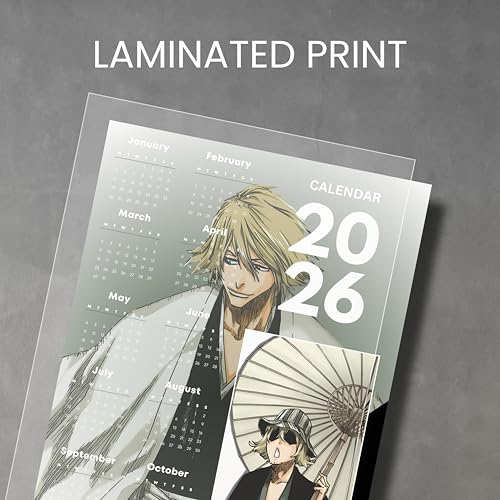 Image of 2026 Anime Calendar - Kisuke Urahara from Bleach | 12 inch x 18 inch size | Wall Decoration Aesthetic Calendars