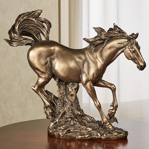 Escultura de Mesa Caballo en Marcha Acabado Bronce miniatura 2