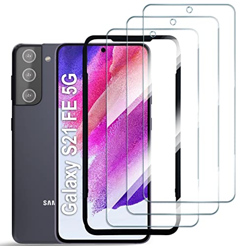 AACL Galaxy S21 FE Screen Protector Tempered Glass for Samsung Galaxy S21 FE 5G 6.4 Inch [Support Fingerprint Unlock][Full Screen Coverage (except edges)][9H] [3 Pack]