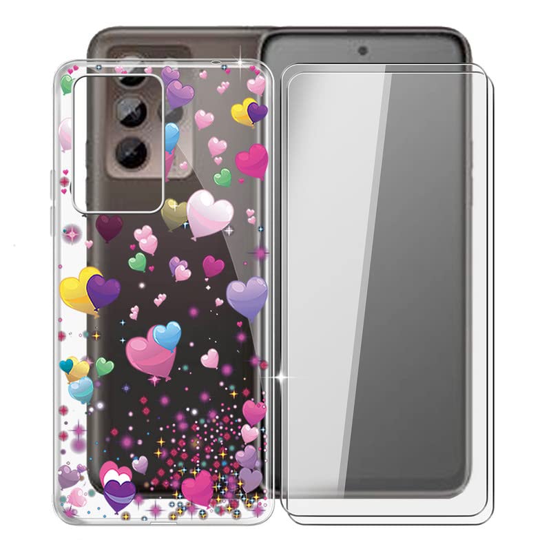 WXPPJ Coque + Verre Trempé pour HTC U23 Pro, 360° Anti-Rayures Gel Silicone TPU Souple Housse...