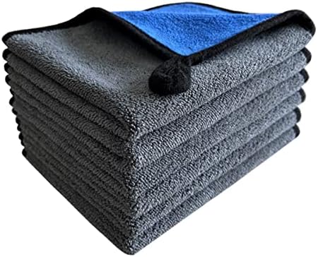VAIYNWOM 6er Set Mikrofasertücher Autopflege, Sehr Weich Poliertuch 500GSM Microfasertücher Auto Trockentücher, Fusselfreie zum Reinigung Auto Motorrad, Innenreinigung, 30x40cm(±1C