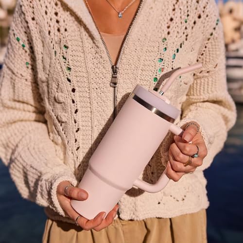 Image of 12.2 inch Metal Long Straw for Stanley 40 oz Cup, Reusable Straight Straw