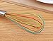 Set of 3 Colorful Silicone Whisk, Kitchen Whisk Balloon Wire Whisk Egg Beater Milk Frother Kitchen Utensils Gadgets for Blending, Whisking, Beating, Stirring