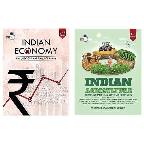 Image of Indian Agriculture & Indian Economy for UPSC CSE 2025 Prelims & Mains by StudyIQ (Set of 2)