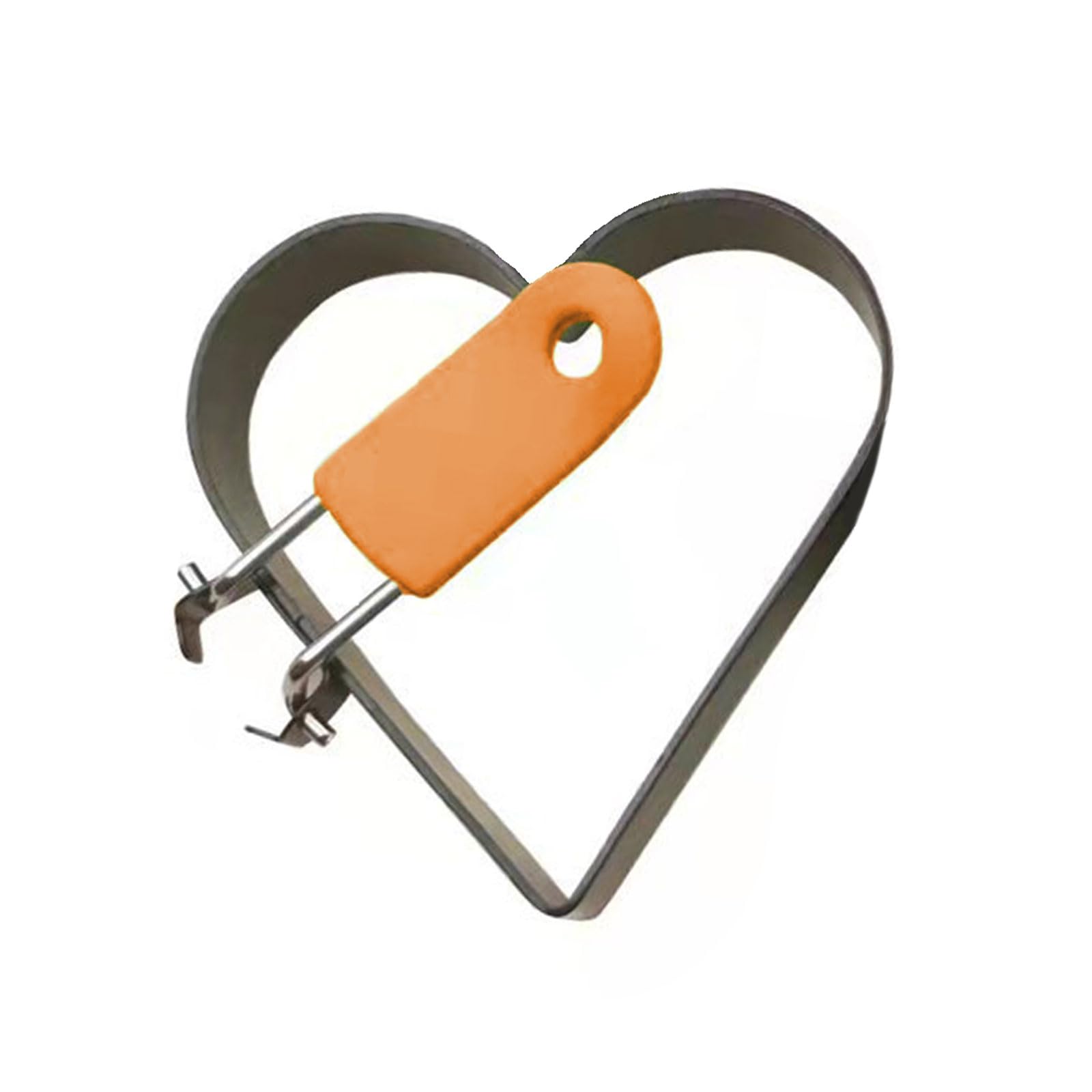 Uqezagpa Efficient Nonstick Heart Eggs Rings Molds with Silicones Handle Ideal for English Muffins and Breakfast Burgers Omelets Rings