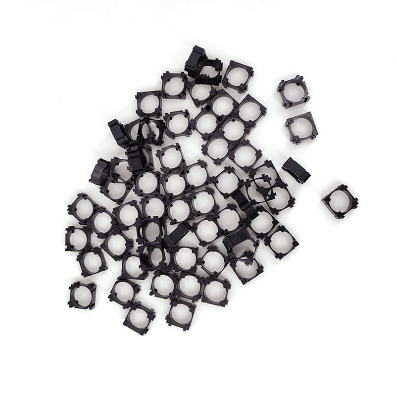 GatherTOOL 80/100pcs Plastic Battery Bracket 18650 Safety Anti Vibration Holder Bracket Lithium Batteries Support Stand Plastic Holder Bracket (Size : 80pc)
