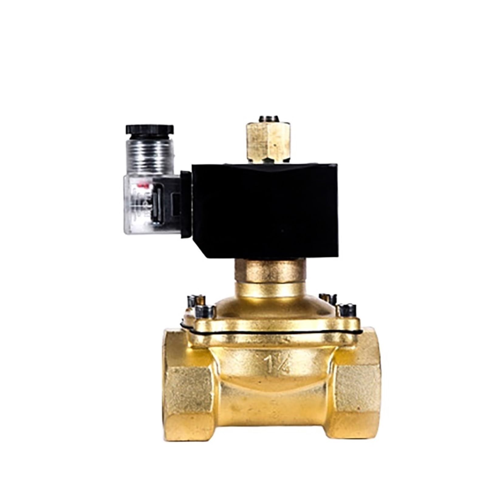 Válvula De Solenoide Normalmente Abierta Latón 3/8 "1/2" 1 "1-1/2" 2 "IP65 Interruptor Control Tubería Agua ConservacióN Del Agua(1",NPT,380VAC)