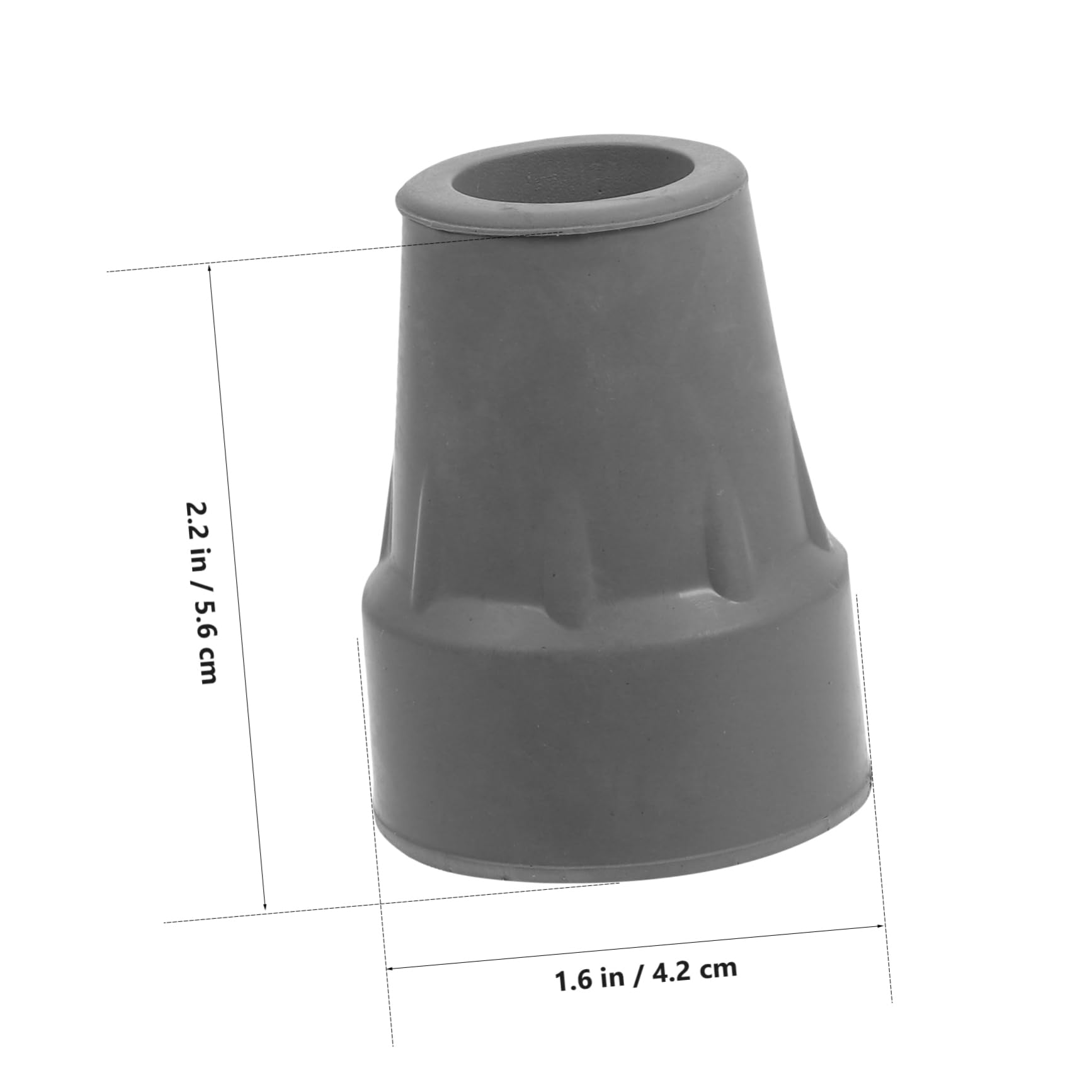 LIFKICH Crutch Foot Cover Set 2 Pieces Self-Standing Cane Tips Non-Slip Walker End Caps Heavy-Duty Crutch Caps for Safety and Stability