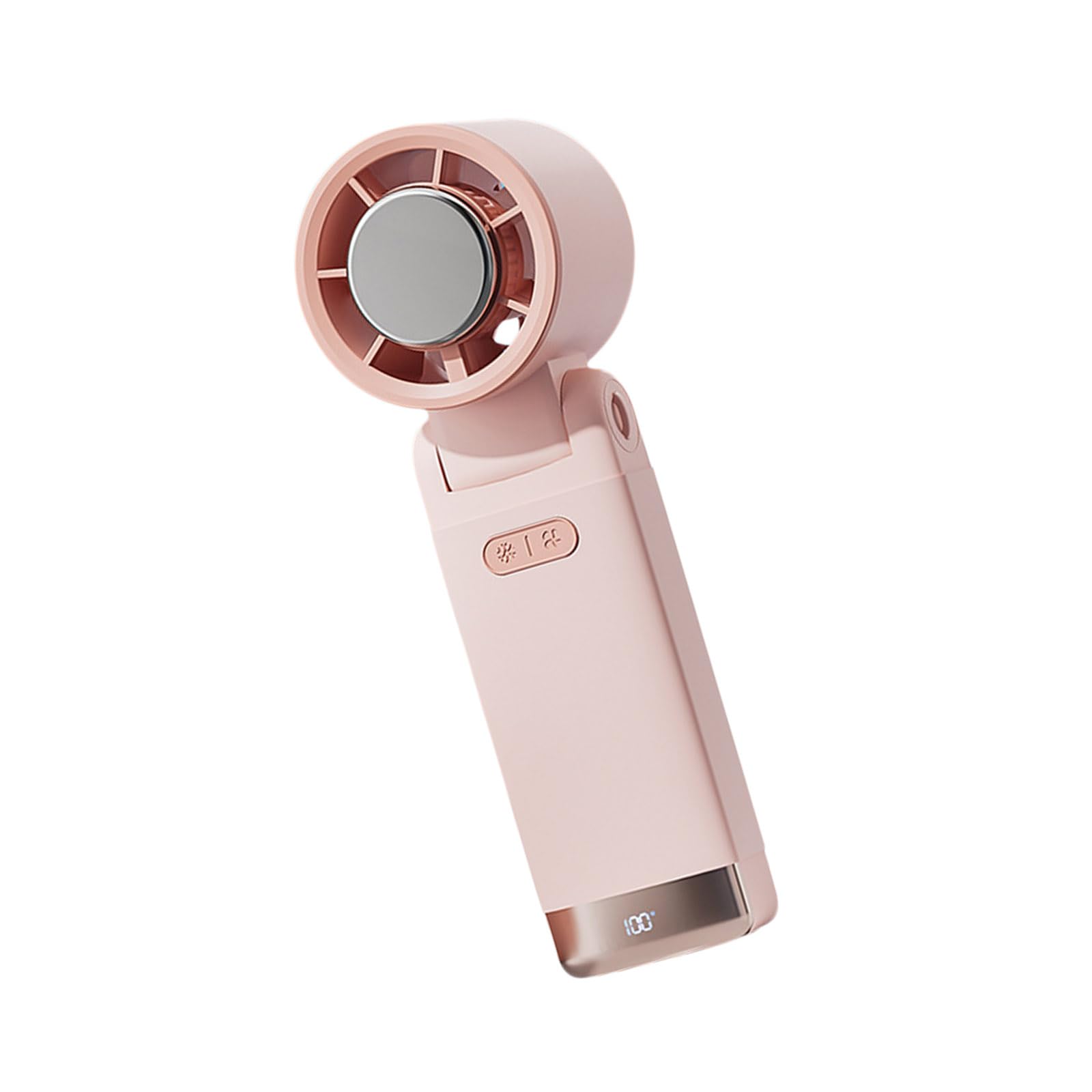 NMFLAB Portable Handheld Fan 100 Speed Foldable Cooling Desk Quiet with Digital Display USB Rechargeable Table Usb Rechargeable for Outdoor