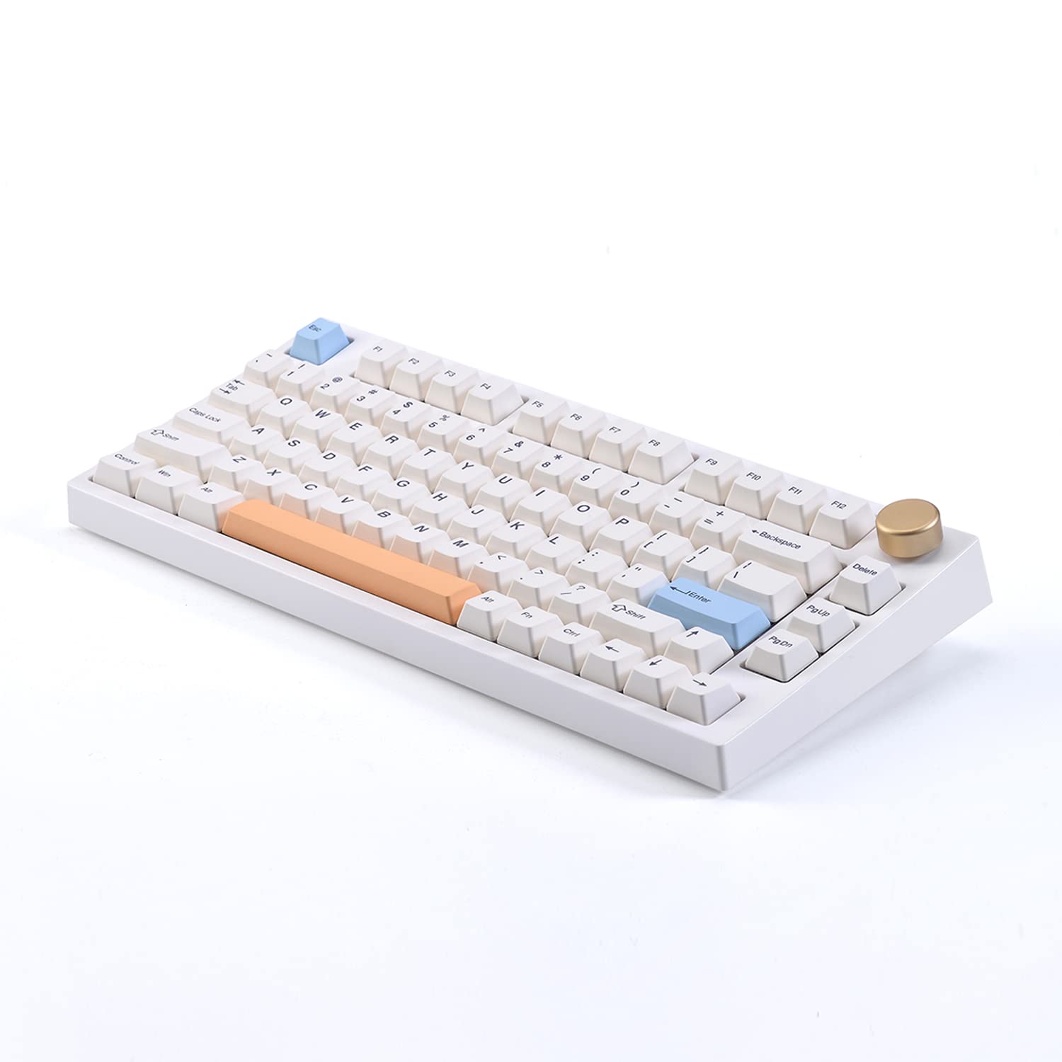 keydous nj80 Original Hot-swappable Mechanical Wireless Keyboard with Volume Knob RGB Backlit Blueto