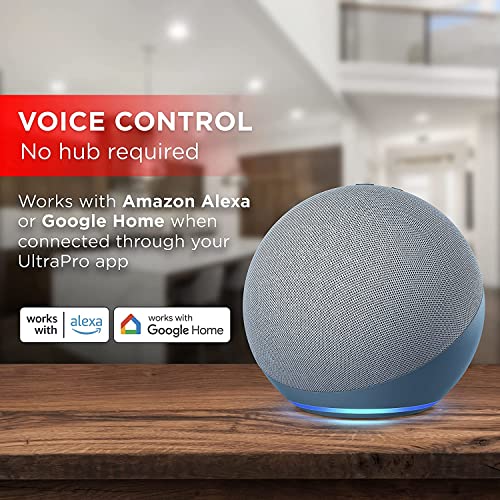 Ultrapro Wi-Fi Smart Dimmer, 2.4Ghz Wi-Fi, Quickfit & Simplewire, 3 Way Dimmer, Works With Alexa, Google Assistant, Smartthings, No Hub Needed, Ul Certified, Needs Neutral Wire, White, 1 Pack, 51427 #TOP1