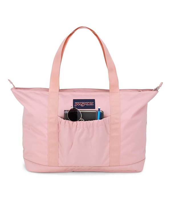 Daily Tote by JanSport – Spacious Main Compartment, Dual Shoulder Handles, Front Drop Pocket, Zippered Closure, Misty Rose by JANSPORT - Image 4