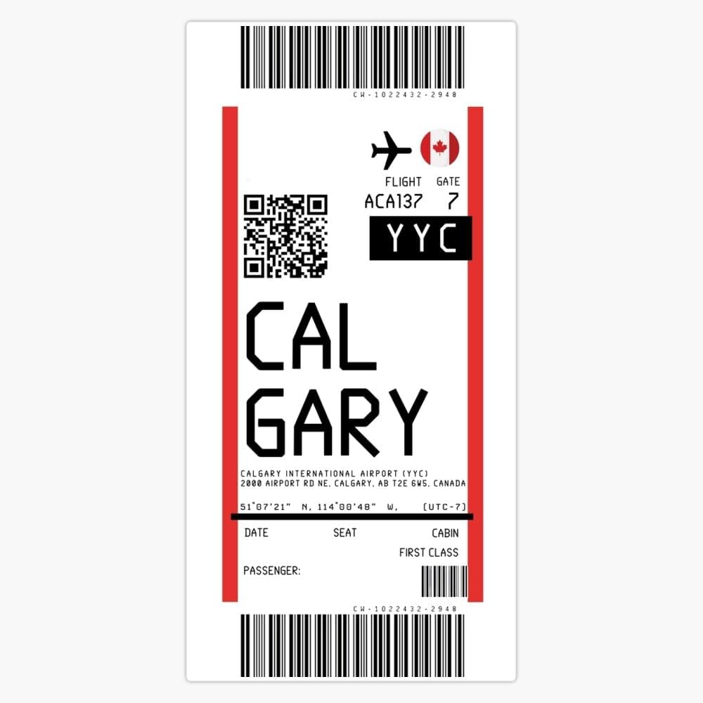 Airport Boarding Pass Prank Joke Funny Travel Aviation Humor Gag Gift Meme 5" Vinyl Decal Bumper Sticker
