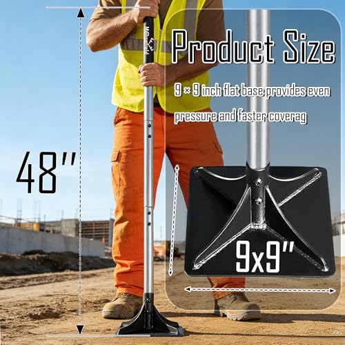 Compactador manual Moosefield acero 9x9 con mango 48 pulg miniatura 3