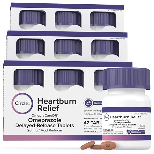 Image of Omeprazole 20mg Tablets Bulk 126 Ct - Heartburn Medicine - Acid Reducer
