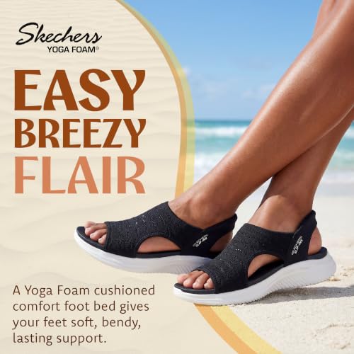 Image of Skechers Women's Ultra Flex 3.0 Sun Warmth Slip-Ins Sandal | Hands Free Slip-Ins, Yoga Foam Cushioned Footbed, Machine Washable, Recycled Materials, Vegan