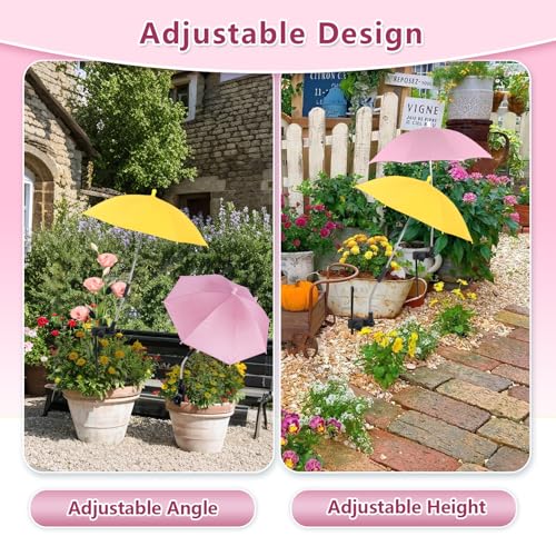 Tryly 2Pcs Adjustable Plant Shade Umbrella for Outdoor Plants, Plants Shade Cover, Sun Shade Cloth for Plants, Potted Plants, Garden Beds