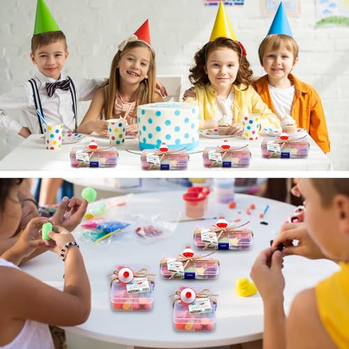 Image of Wonderjune 24 Sets Fishing Party Favors Candy Little Tackle Boxes with Red White Floater Thank You Cards for Making My Reel Fun Fishing Theme Party Decorations