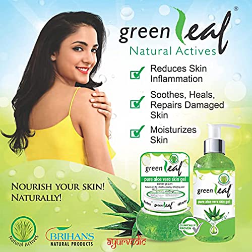Image of Green Leaf Pure Aloe Vera Skin Gel 60g | Pure & Natural, For Glowing Skin Pack Of 4