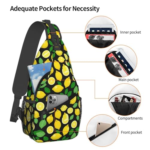 Mochila tipo bandolera urbana negra para senderismo miniatura 4