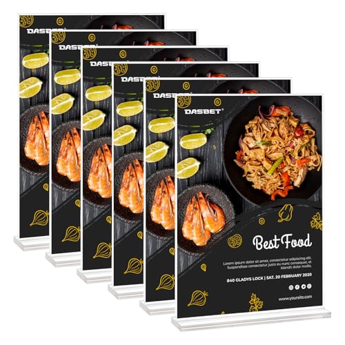 Support de panneau A4 acrylique double face idéal pour afficher les menus de restaurant et tarifs - 2