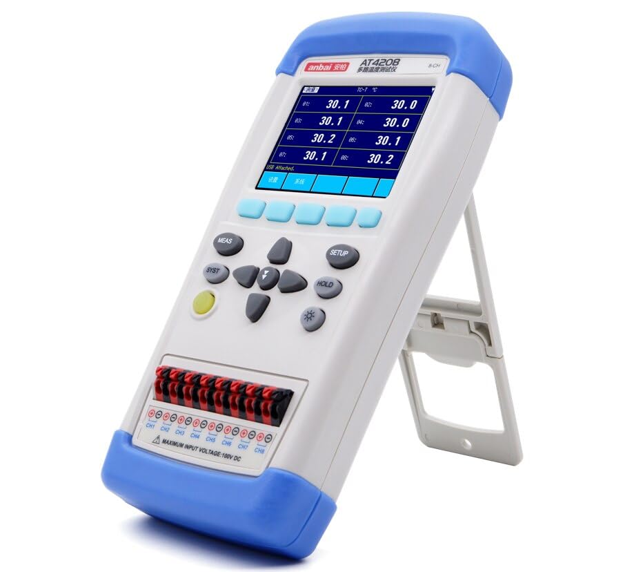 4 Channel Temperature Data Logger - 100ms Scanning Speed, -200°C to 1300°C Range, Onboard USB Logging, Alarms - Industrial Troubleshooting and Maintenance