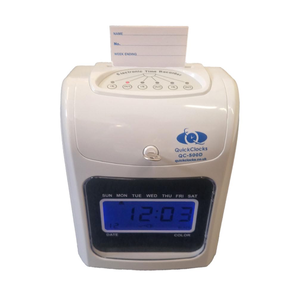 QuickClocks Clocking in machine QC500D time and attendance recorder ideal for small business