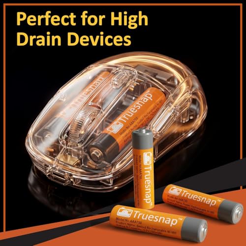 Image of Truesnap AAA 750mAh Rechargeable Batteries by TechMaven | Ni-MH 1.2V | High Capacity AAA Cells for Camera | Game Controller | Remote | Cordless Phone | Microphone | Toys | Fast Charge | Pack of 4