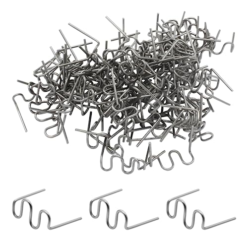 BokWin 500 Pcs Hot Plastic Stapler Wave Welding Staples Hot Staples Repair for Machine Car Bumpers(0.8mm,Large Wave)