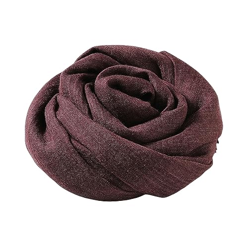 Écharpe en lin coton femme accessoire mode littéraire dame ete