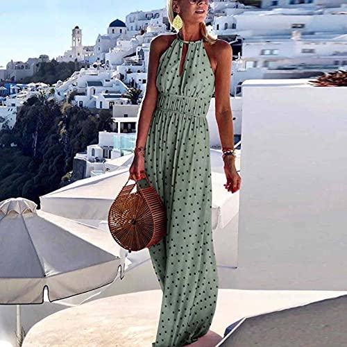 Robe de plage halter longue et fluide pour vos journées ensoleillées et vacances bohèmes