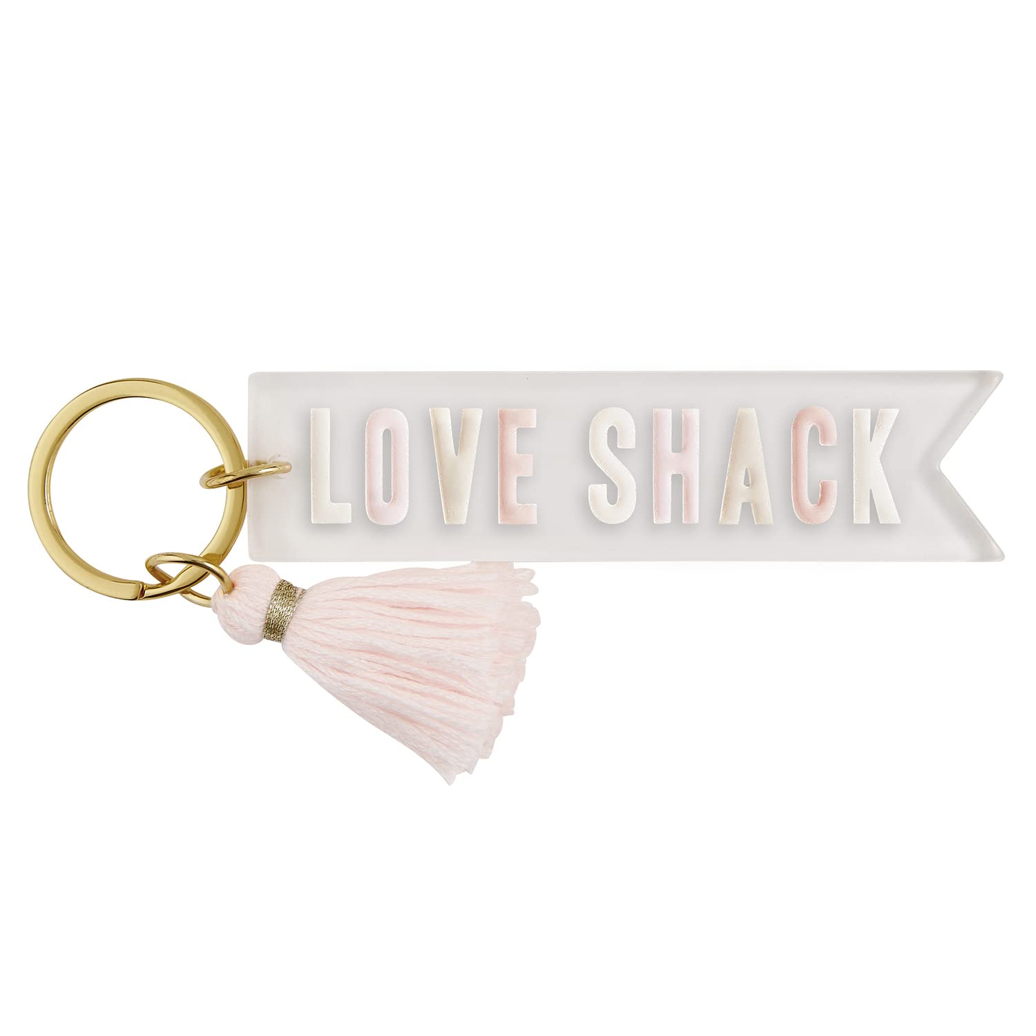 Santa Barbara Design Studio Wedding Acrylic Key Chain, 4-Inches Long, Love Shack