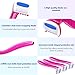 Honoson 12 Pcs Disposable Bikini Razors for Women Bikini Line Trimmer Shaver Small T Type Razor Durable Travel Accessories Pubic Hair Removal Beauty for Body Cosmetic Tool(Pink)