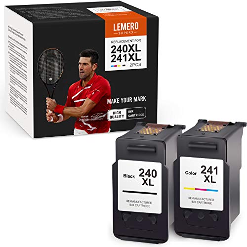 Black Friday - 50% OFF Lemero Superx Remanufactured Ink Cartridge Replacement for Canon PG-240XL 240 241XL Work for Pixma MX432 TS5120 MG3620 MX472 MX532 MG2120 MG2220 MX452 MG3520 (Black, Tri-Color, 2 Pack)