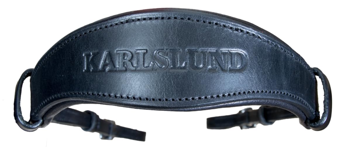Karlslund Têtière anatomique, bande unique, chrome, noir